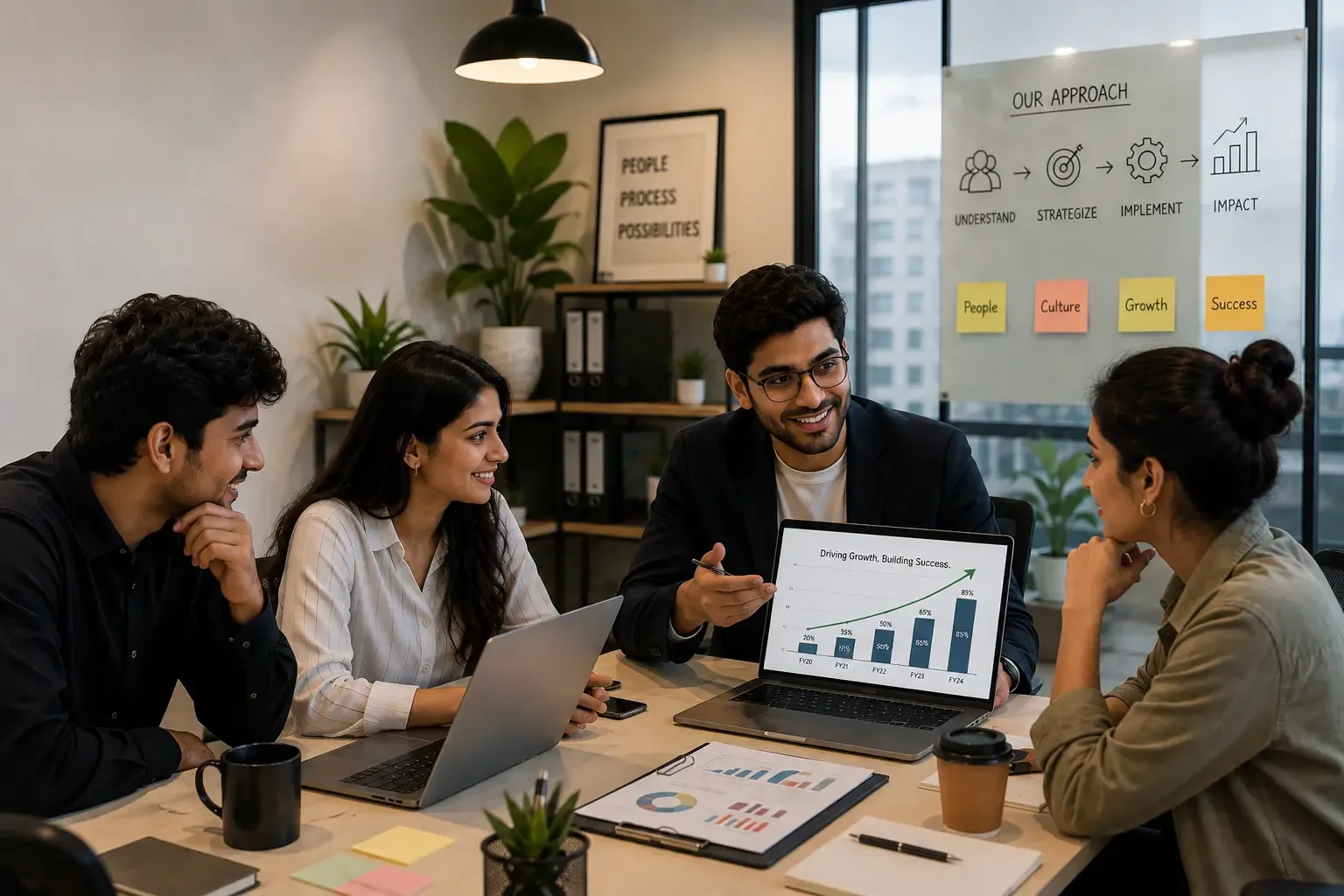 HR consultants reviewing workforce strategy