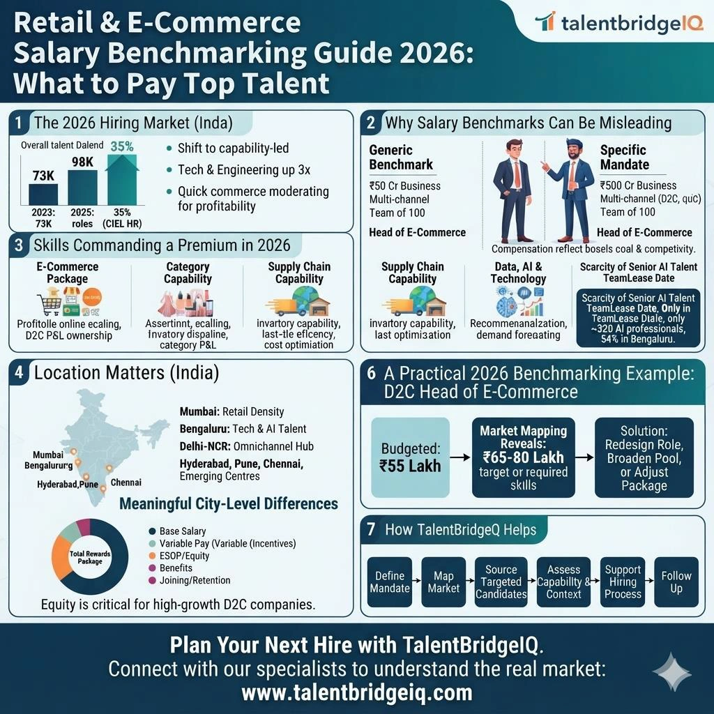 Retail & E-Commerce Salary Benchmarking Guide 2026 Infographic